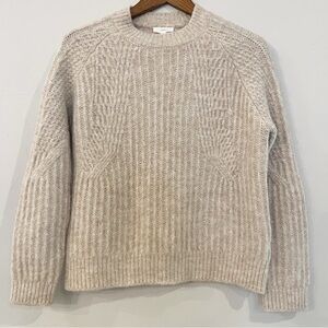 A Loves A Wool Blend Cable-Knit Mockneck Sweater Size S